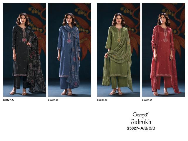 Ganga gulrukh 5027 wholesale market sarees and dress materials in hyderabad